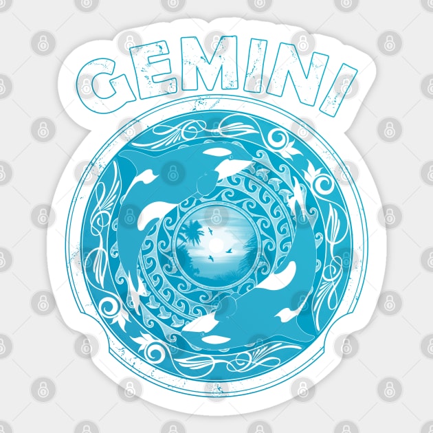 Gemini Orca Twins Sticker by NicGrayTees